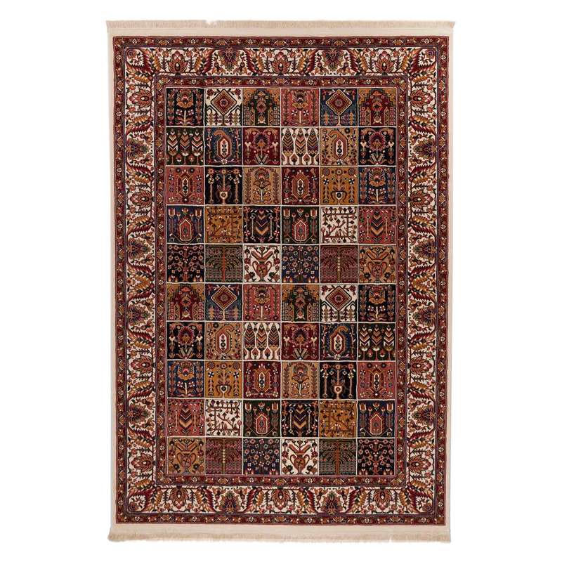 گبه ماشینی دنیای فرش کد 521K زمینه کرم گبه ماشینی دنیای فرش کد 521K زمینه کرم