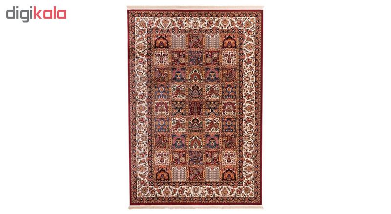 گبه ماشینی دنیای فرش کد 530R زمینه روناسی