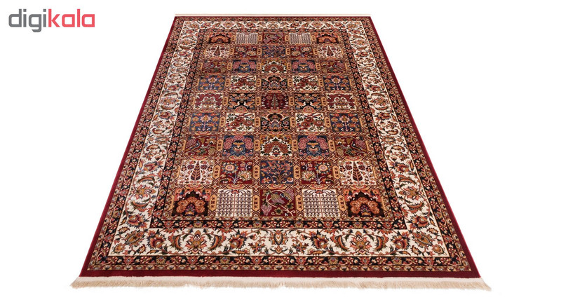 گبه ماشینی دنیای فرش کد 530R زمینه روناسی