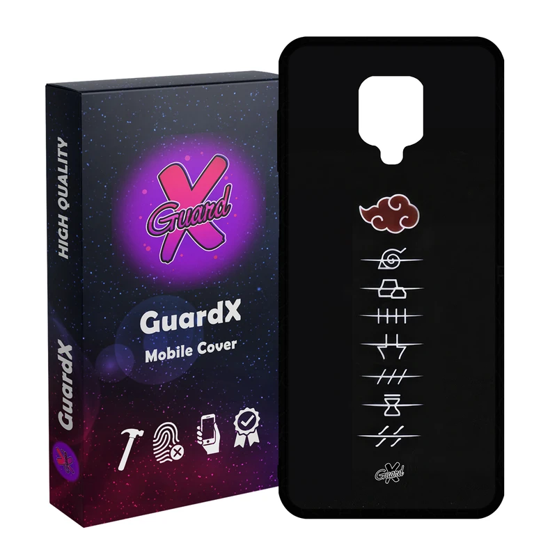 کاور گارد ایکس طرح Naruto Anime مدل Glass10586 مناسب برای گوشی موبایل شیائومی Redmi Note9 Pro/Note 9 Pro Max/Redmi Note 9S/MI Poco M2 Pro