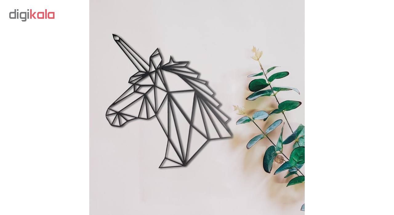 تابلو مینیمال رومادون طرح اسب تک شاخ کد 1448
