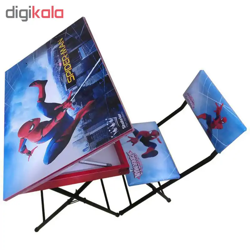 میز تحریر باکسدار و صندلی تاشو شهریار طرح مرد عنکبوتی