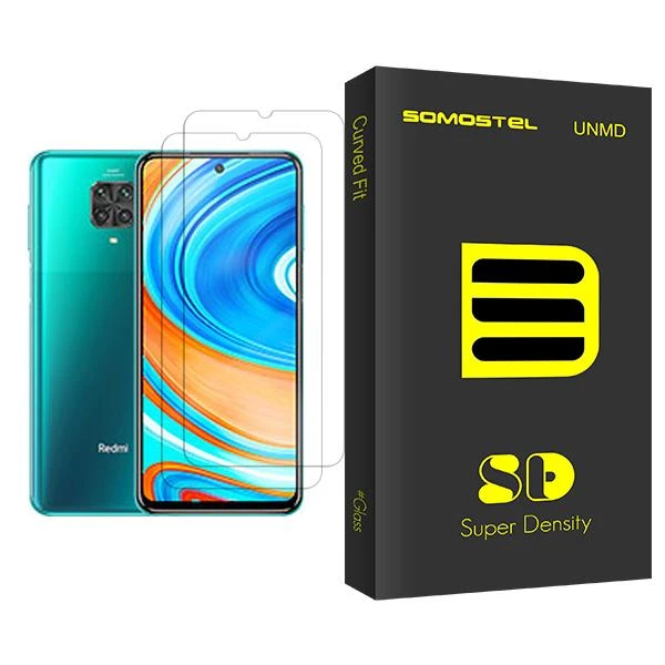 محافظ صفحه نمایش سوماستل مدل SD Glass MIX002 مناسب برای گوشی موبایل شیائومی Redmi Note 9 Pro بسته دو عددی