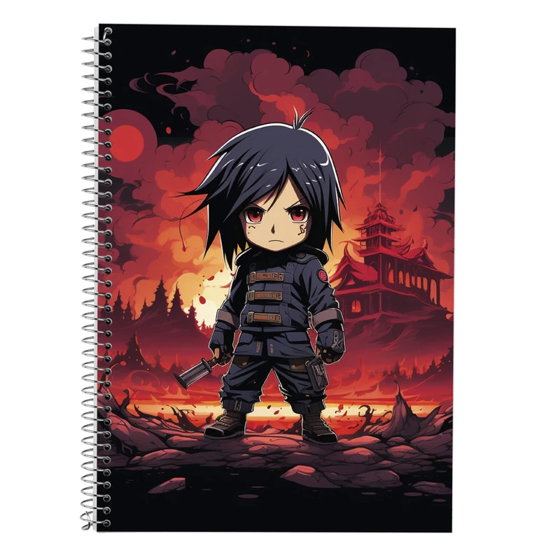 دفتر زبان 50 برگ مدوپد مدل سه خط طرح Naroto کد DF11173