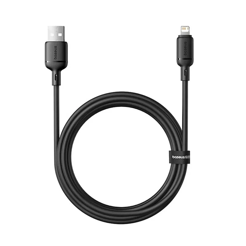کابل تبدیل USB-A به لایتنینگ بیسوس مدل Silky P10377702113-01 طول 2 متر