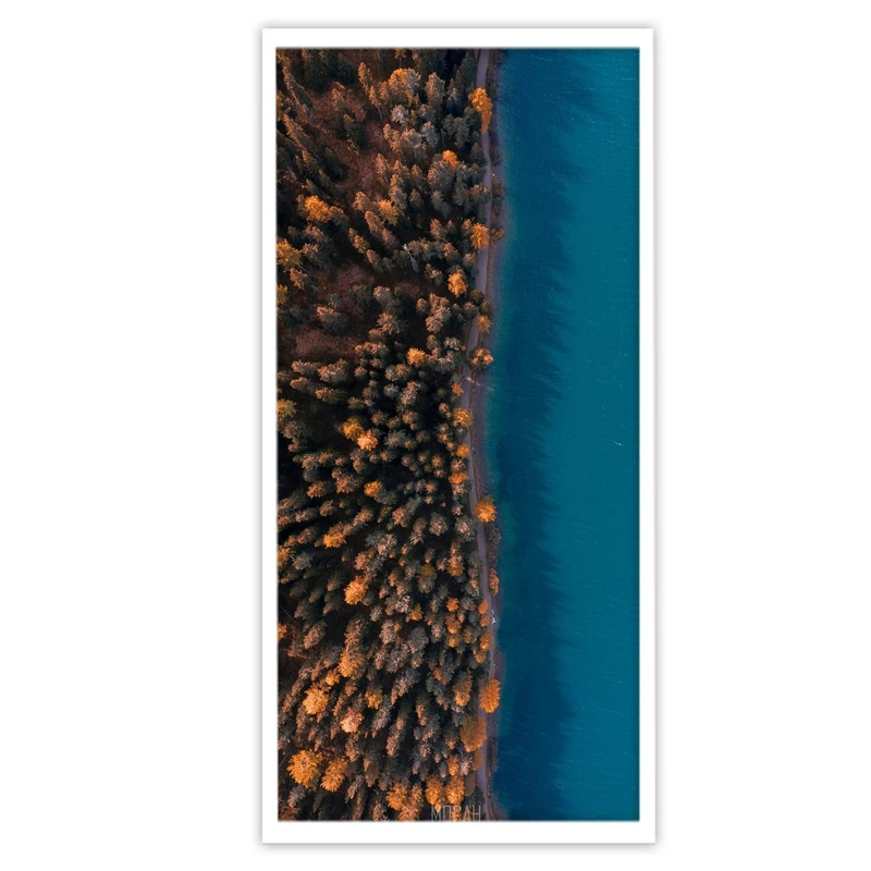 تابلو بکلیت طرح منظره ی دریا و جنگل مدل W-S3048