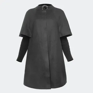 پالتو زنانه مدل آفتاب کد 4001 رنگ مدادی