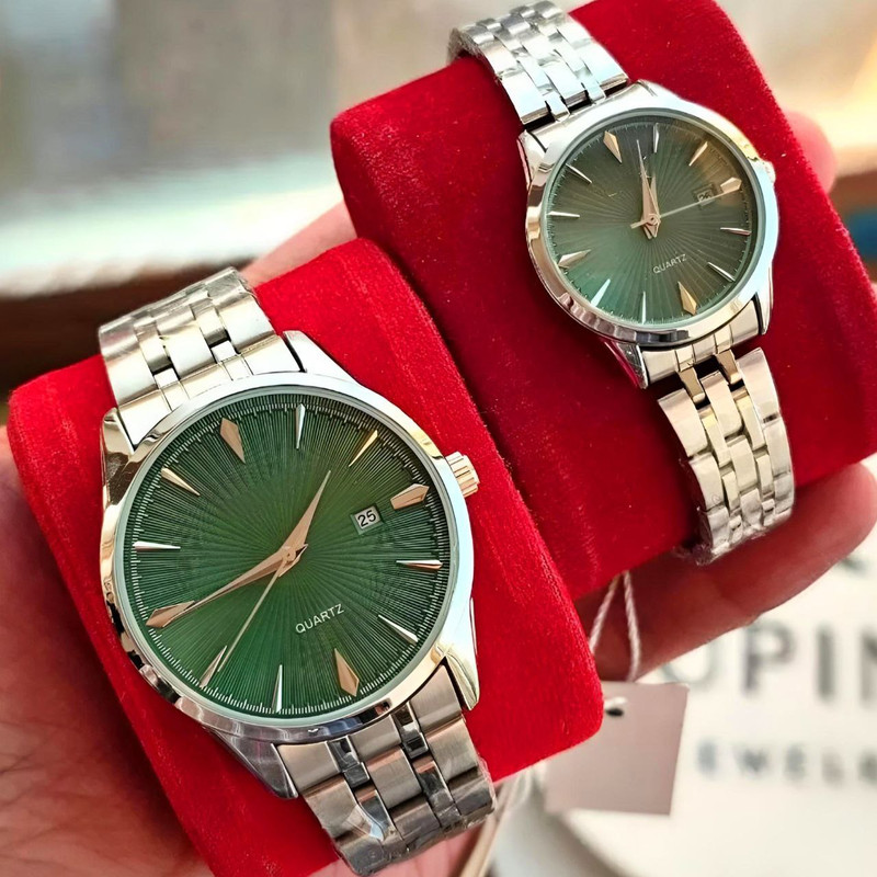 ست ساعت مچی عقربه ای  زنانه و مردانه مدل کلاسیک 07