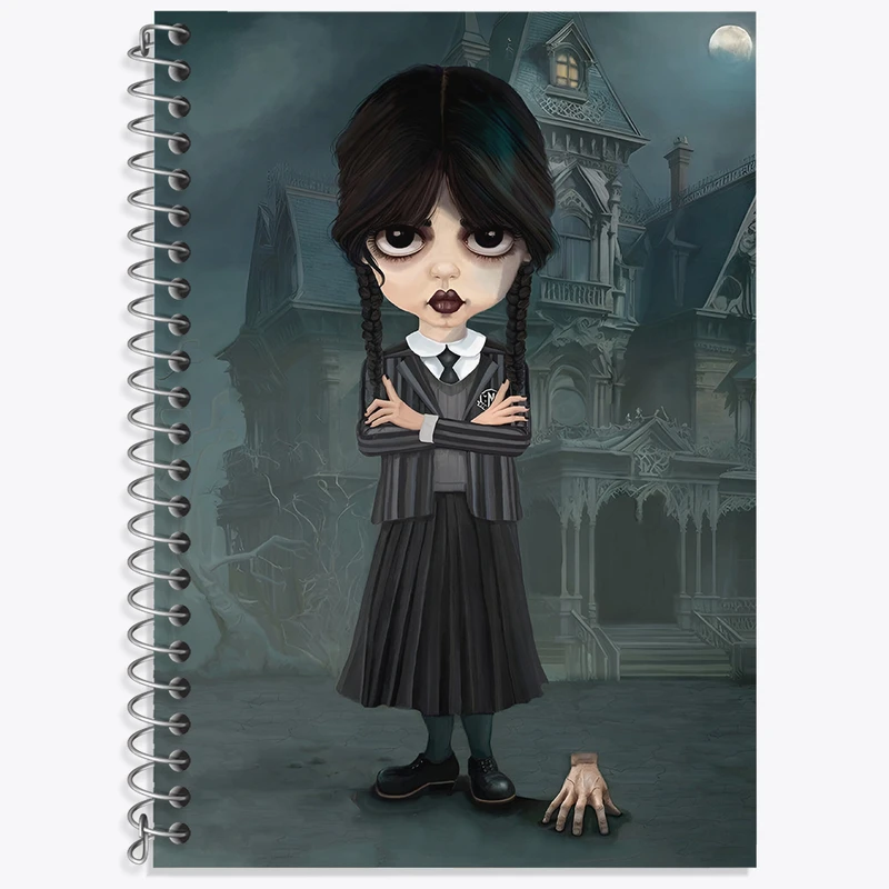 دفتر لغت 50 برگ خندالو طرح ونزدی (Wednesday) کد N2706