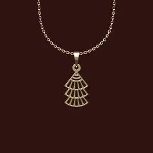 گردنبند طلا 18 عیار زنانه مدوپد مدل هندسی کد X2-1-1136