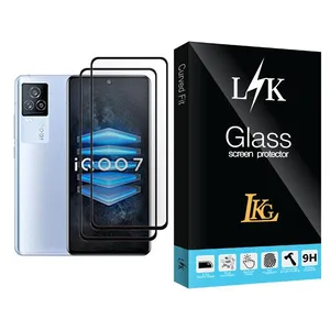 LKG LK Glass MIX002 Screen Protector For  iQOO 7 Pack Of 2