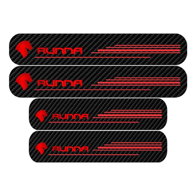 برچسب پارکابی خودرو لندمون کد LC010 MR مناسب برای رانا مجموعه 4عددی به همراه جاکلیدی