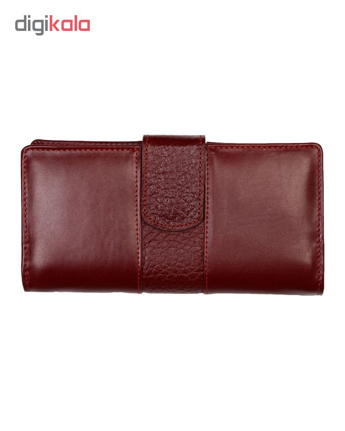 کیف پول زنانه رویال چرم مدل W25-Crimson