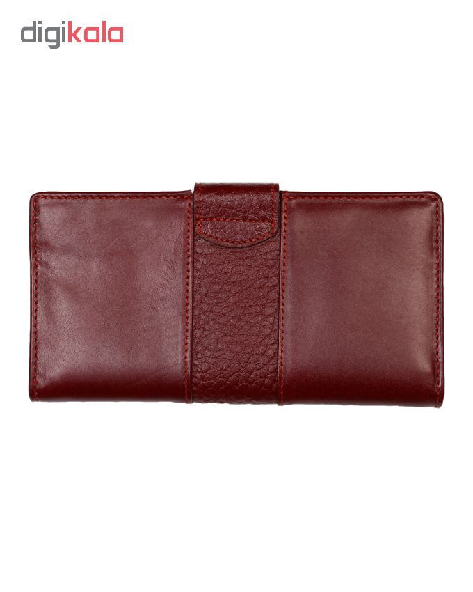 کیف پول زنانه رویال چرم مدل W25-Crimson