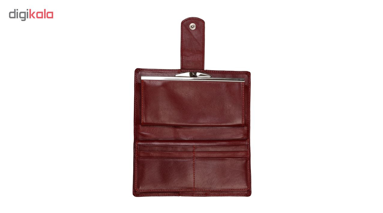 کیف پول زنانه رویال چرم مدل W25-Crimson