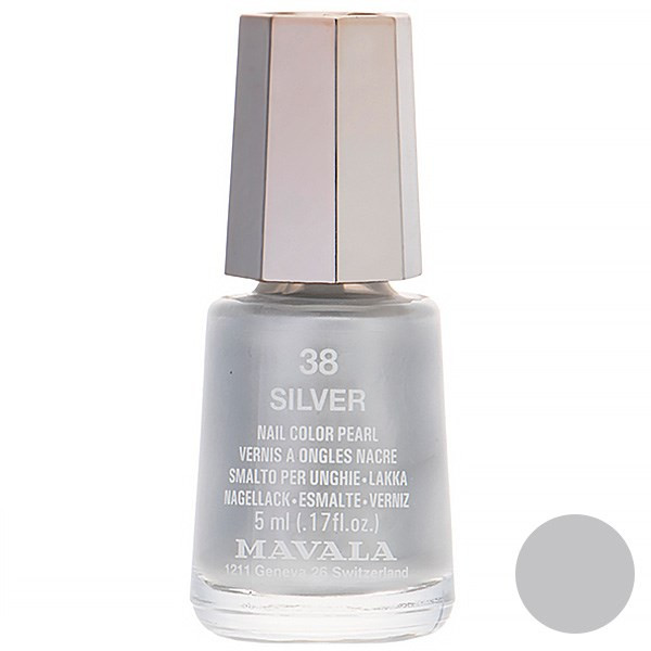 لاک ناخن ماوالا مدل Mini شماره Silver 38