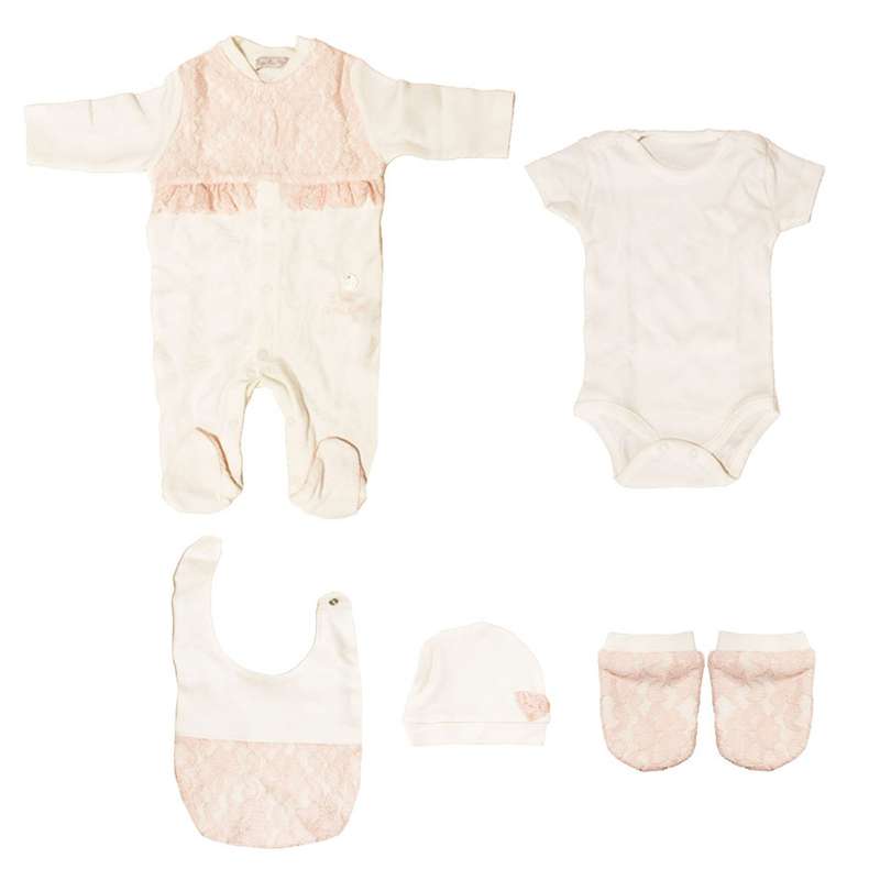 ست لباس نوزادی مدل 426241 Pink