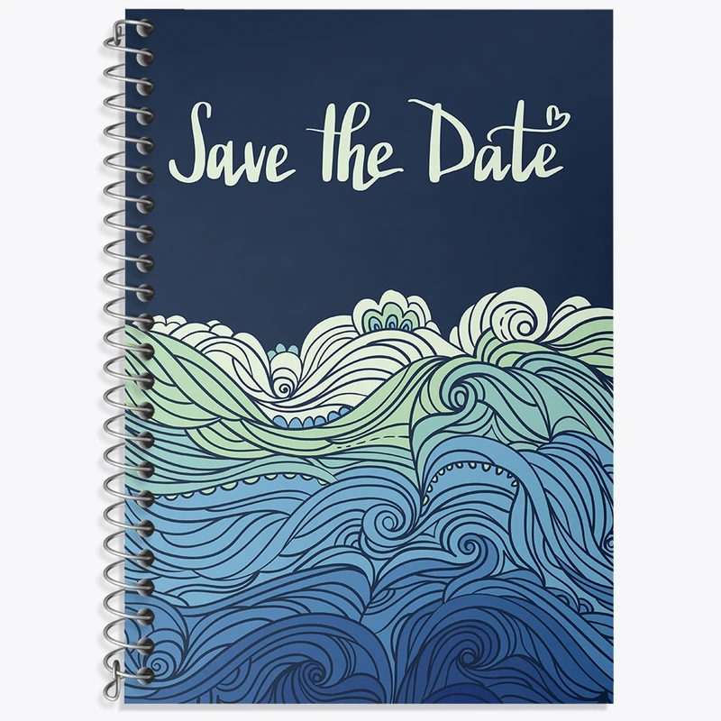 دفتر لغت 50 برگ خندالو طرح موج دریا کد N1173