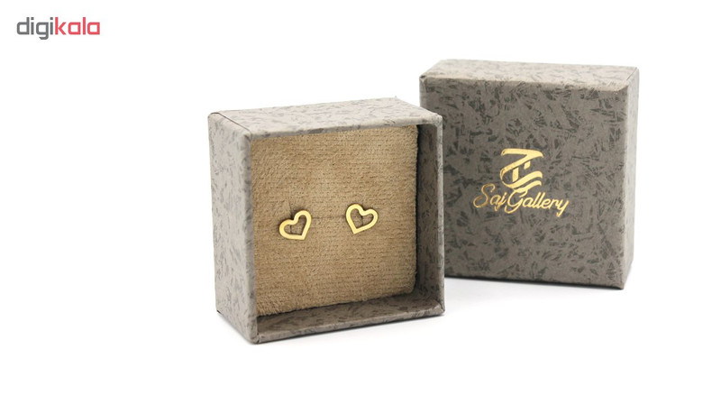 گوشواره نقره گالری ساج طرح قلب گوشواره نقره گالری ساج طرح قلب