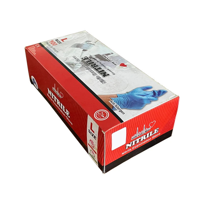 عکس شماره 2 : دستکش نیتریل غیر پودری سورنا مدل 01 سایز بزرگ (l) بسته 100 عددی