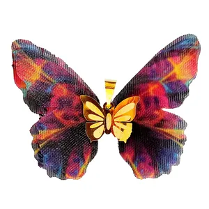 آویز گردنبند طلا 18 عیار زنانه مدل پروانه کد 9-180