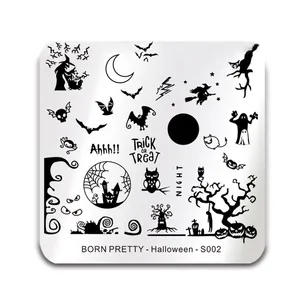 شابلون طراحی ناخن برن پرتی مدل Halloween S002