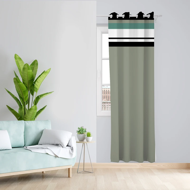 پرده طرح ساده مدل مخمل پانچی کد L 1398 Z سایز 140x200 سانتی متر