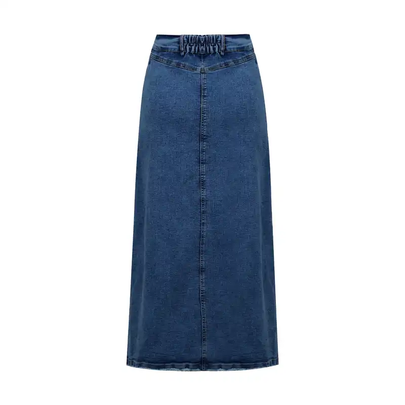 دامن راسته زنانه بنیس مدل 38600502 رنگ آبی تیره