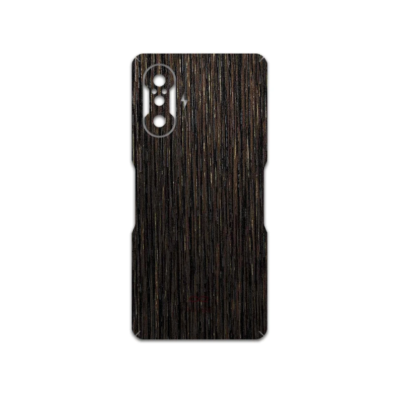 برچسب پوششی ماهوت مدل Dark-Gold-Stripes-Wood مناسب برای گوشی موبایل شیائومی Redmi K40 Gaming