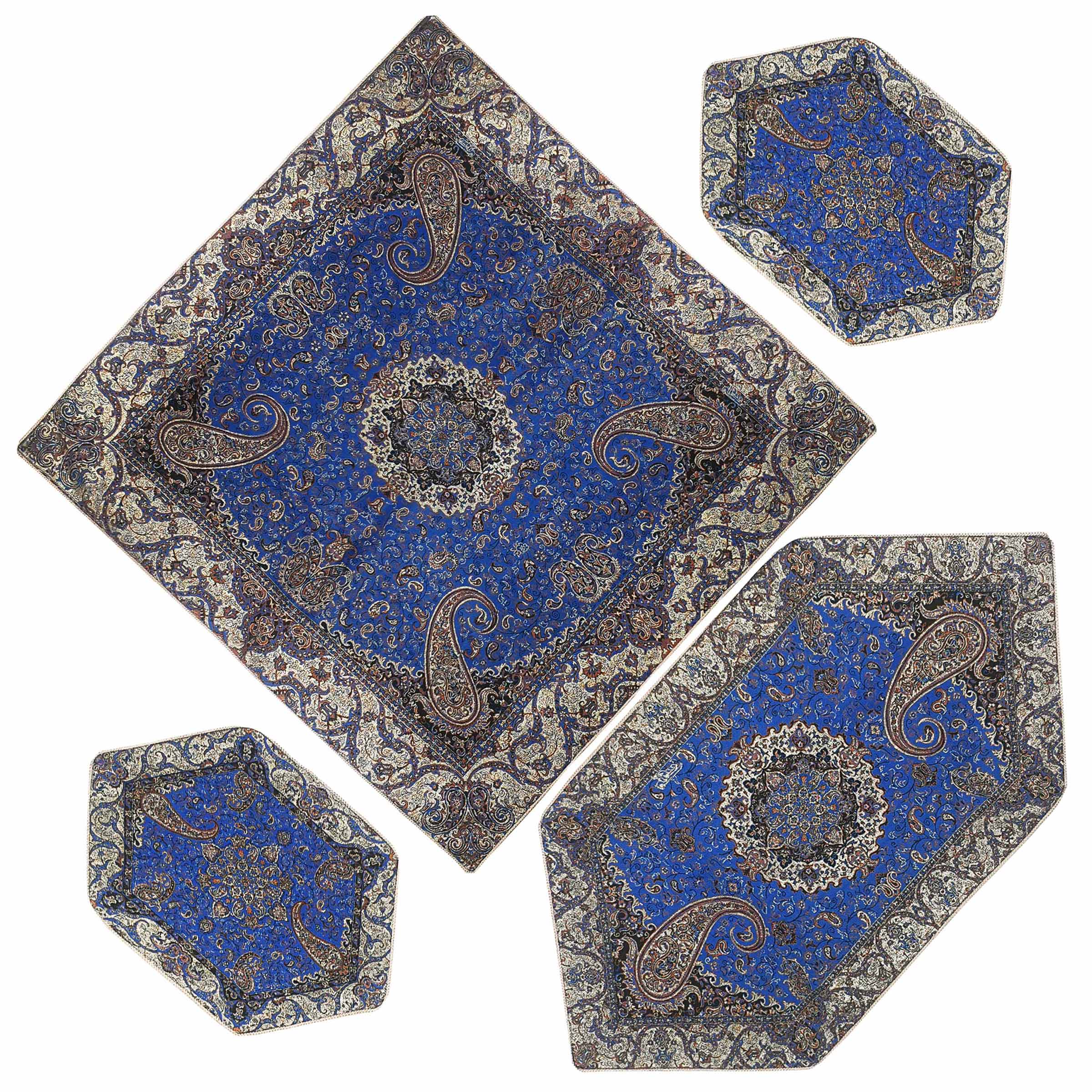 ست 4 تکه رومیزی ترمه مدل شیوا کد BH4-4