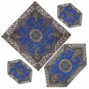 ست 4 تکه رومیزی ترمه مدل شیوا کد BH4-4