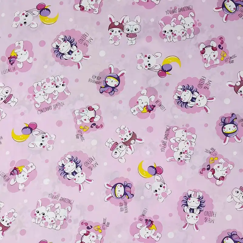 پارچه ملحفه مدل عروسکی ربیت کد 170