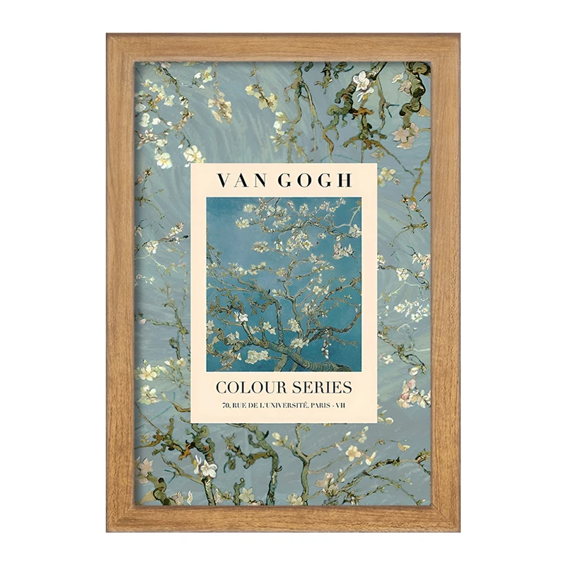 تابلو خندالو مدل شکوفه بادام ونسان ونگوگ کد F10719