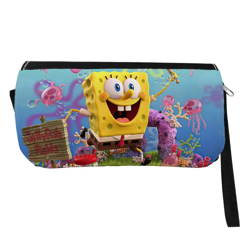 جامدادی طرح باب اسفنجی مدل دو زیپ کد 33