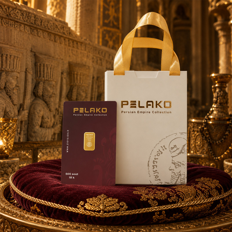 شمش طلا فیزیکی 750 عیار پلاکو مدل PK-100