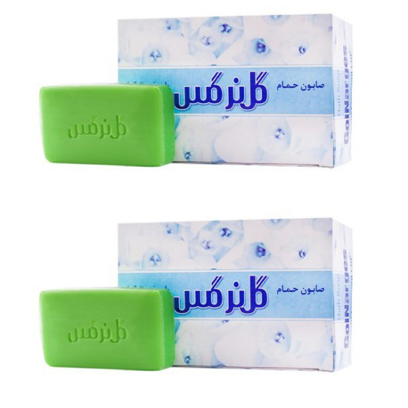 صابون شستشو گل نرگس مدل 11 وزن 100 گرم بسته 2 عددی