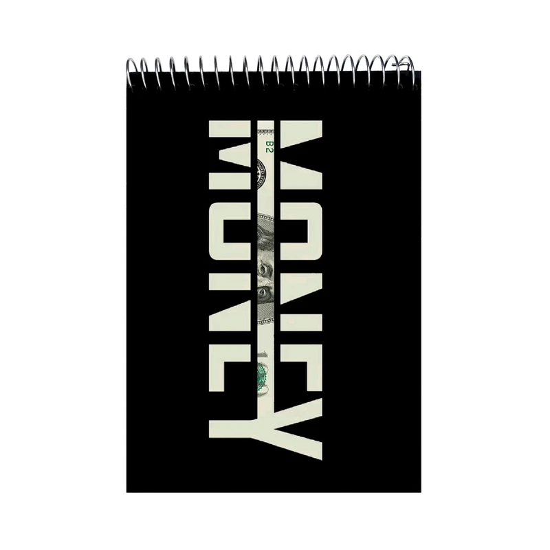 دفتر طراحی 25 برگ مونارک طرح سیاهبرگ مدل MONEY 