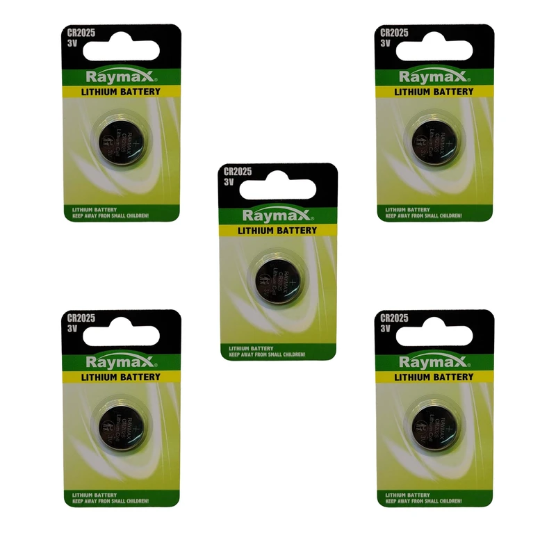 باتری سکه ای رایمکس مدل CR-2025 بسته ۵ عددی
