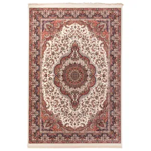 گبه ماشینی دنیای فرش کد 543K زمینه کرم