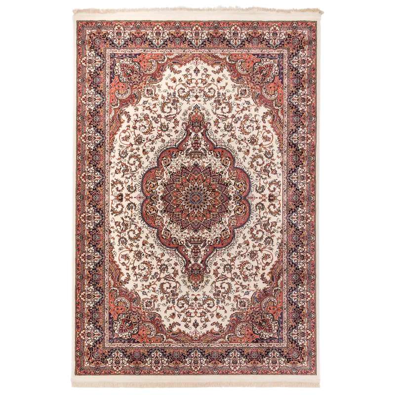 گبه ماشینی دنیای فرش کد 543K زمینه کرم