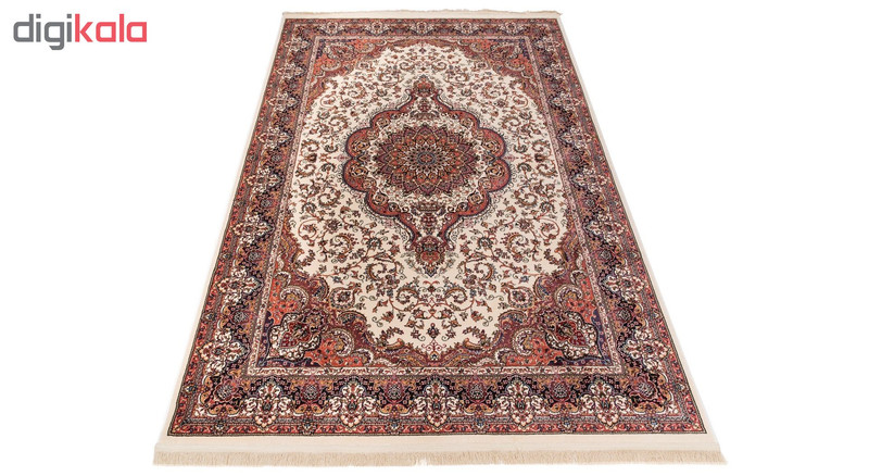 گبه ماشینی دنیای فرش کد 543K زمینه کرم