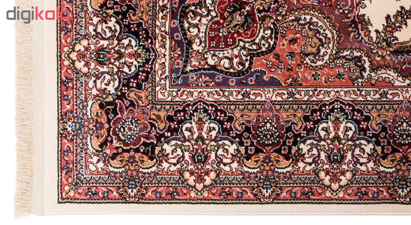 گبه ماشینی دنیای فرش کد 543K زمینه کرم