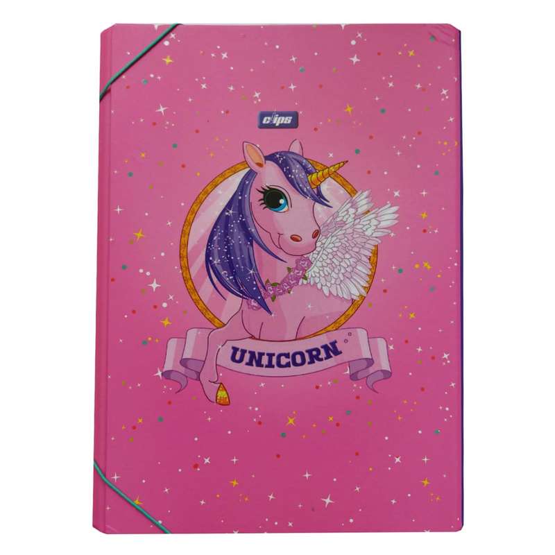 پوشه کلیپس مدل کش دار طرح اسب تک شاخ پوشه کلیپس مدل کش دار طرح اسب تک شاخ