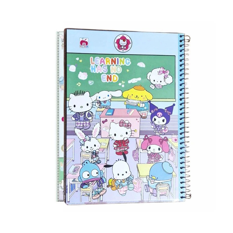 دفتر مشق 80 برگ آلما مدل حاشیه دار کرومی طرح SCHOOL کد 7822