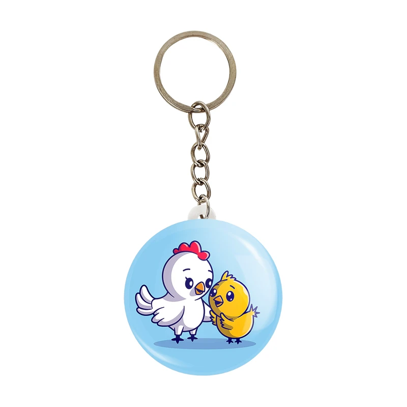 جاکلیدی خندالو مدل حیوانات بامزه مرغ و جوجه کد 29652