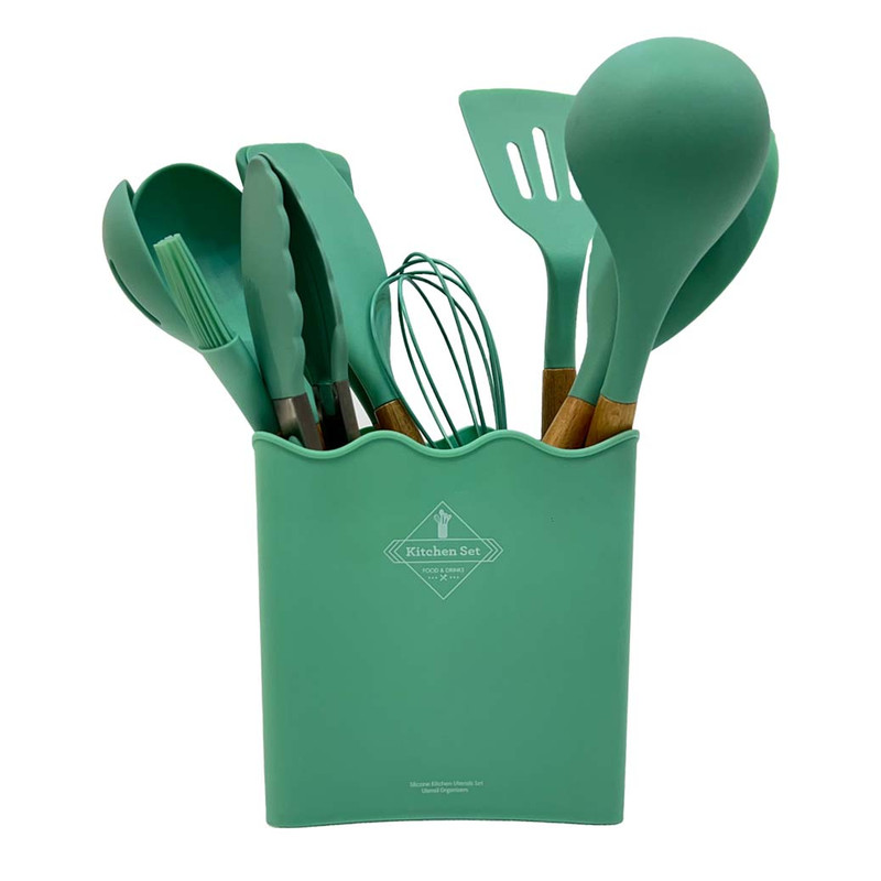 سرویس کفگیر و ملاقه 13 پارچه مدل مولتی کالر سرویس کفگیر و ملاقه 13 پارچه مدل مولتی کالر