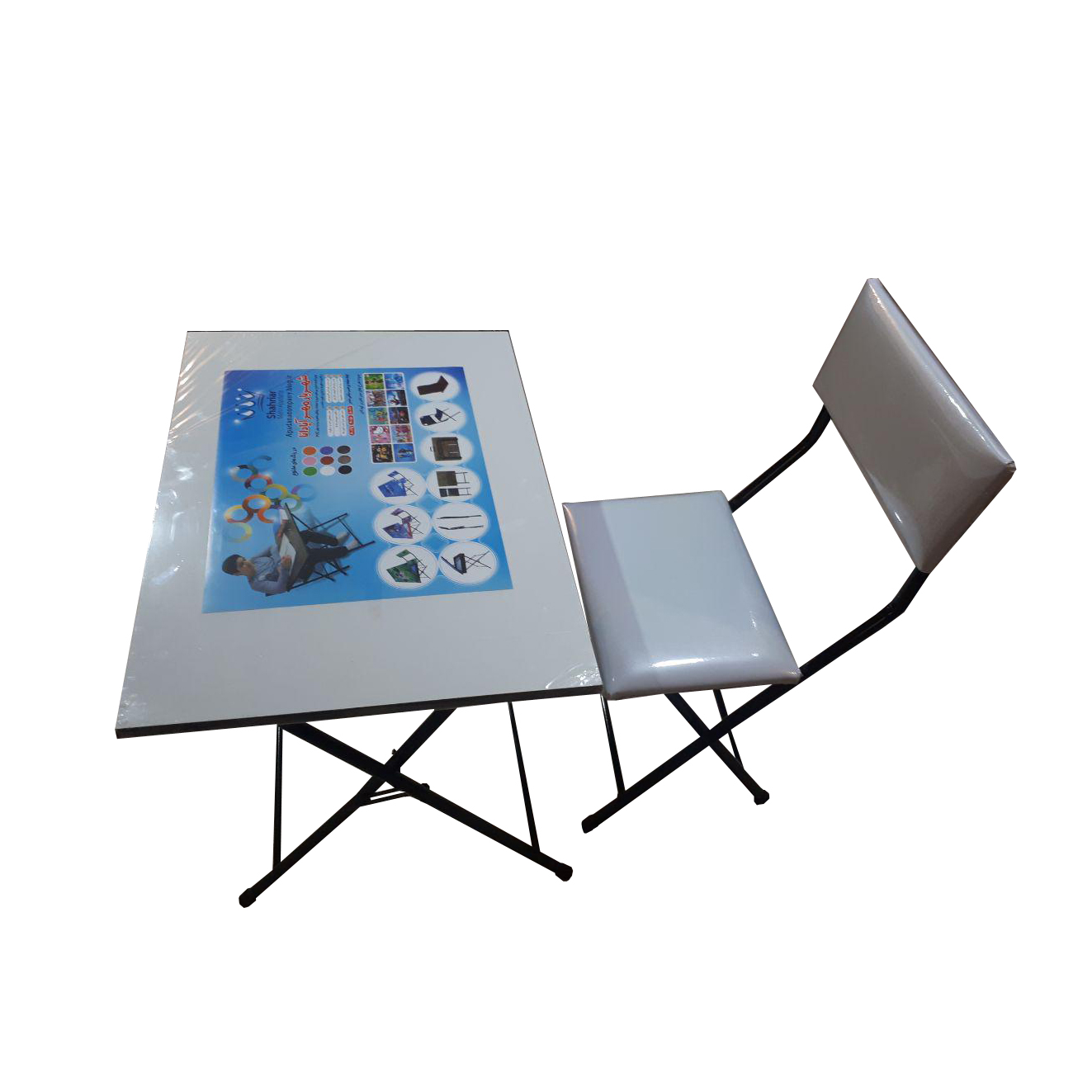 میز و صندلی تاشو و تنظیم شو شهریار مدل رنگی