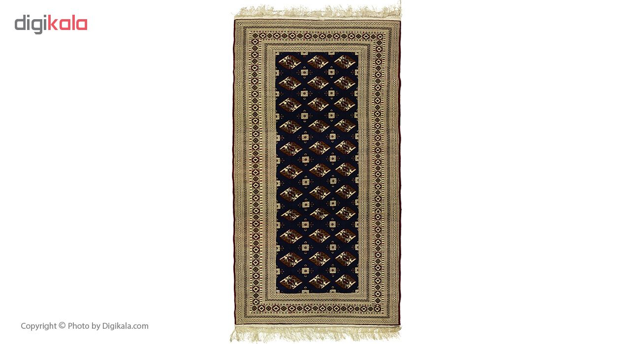 فرش دستبافت 3 متری چله ابریشم طرح ماری گل ترکمن کد STD-012