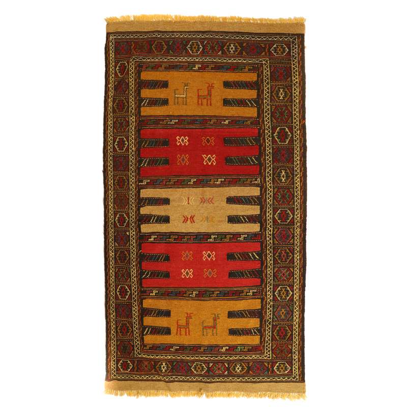 گلیم دستبافت دو متری مدل تمام بافت خراسان کد 410322