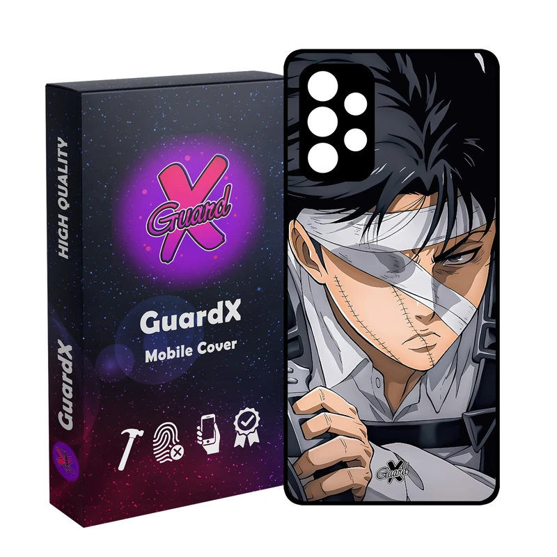 کاور گارد ایکس طرح لیوای انیمه مدل Glass10569 مناسب برای گوشی موبایل سامسونگ Galaxy A52/A52S